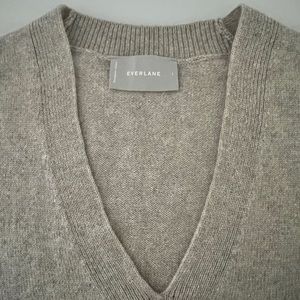 A super soft cashmere oversized V-neck sweater from Everlane.